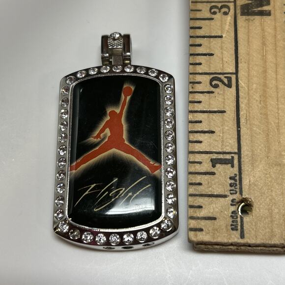 Vintage 90s Jordan Flight LIGHTER Pendant Keychain Bling by Carroo HTF AS-IS - Picture 1 of 9